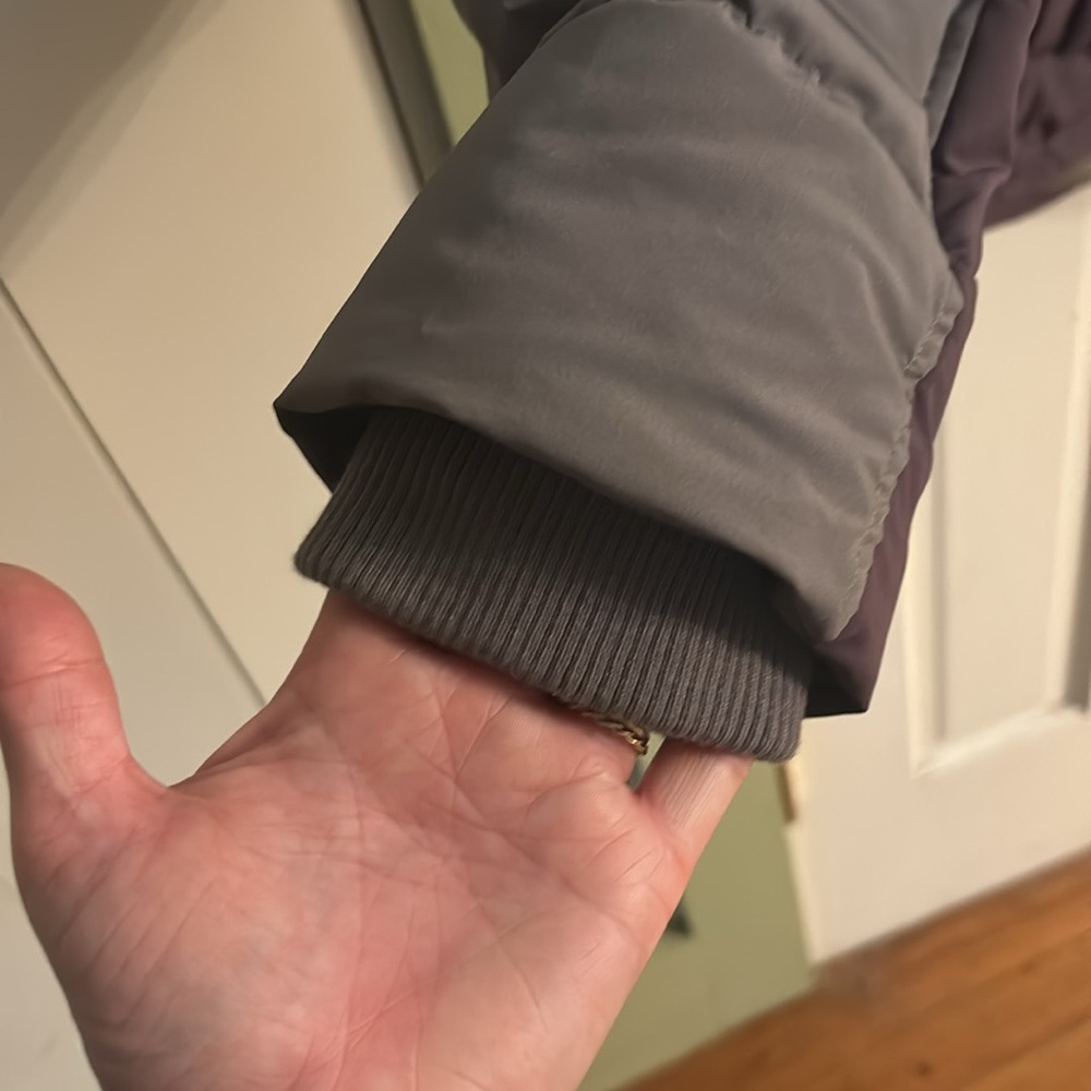 Anorak Style Puff Jacket Ems 2 Color Block - image 6